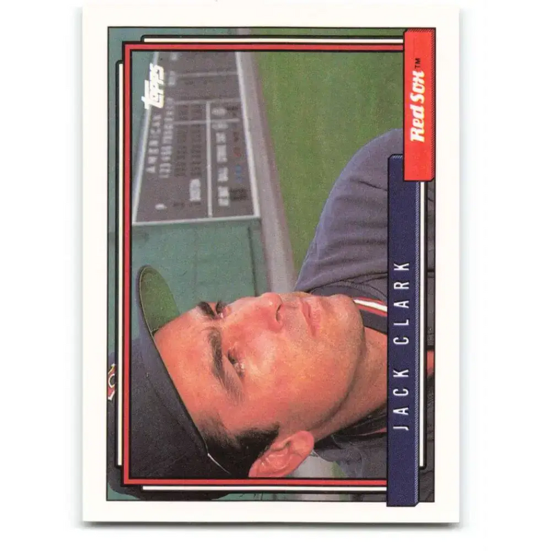 1992 Topps #207 Jack Clark NM-MT Boston Red Sox Baseball Card - Baseball Card Single