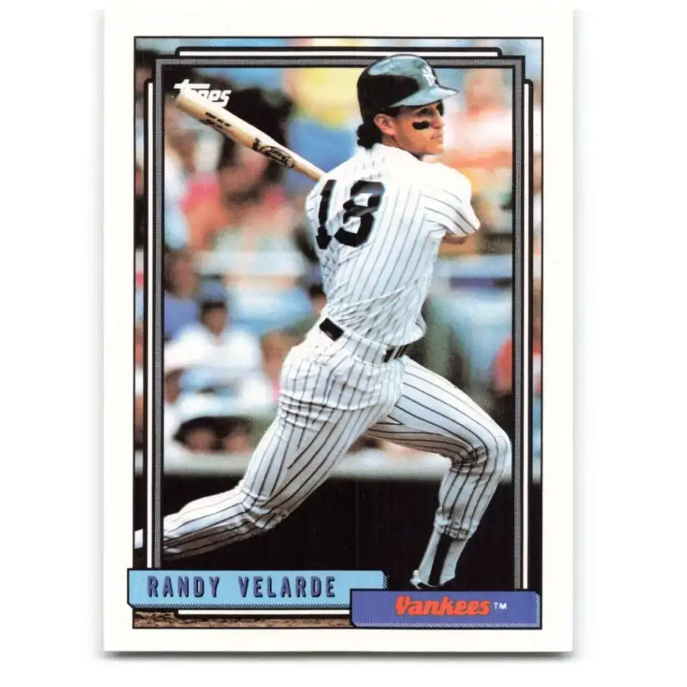 1992 Topps #212 Randy Velarde NM-MT New York Yankees Baseball Card - Baseball Card Single