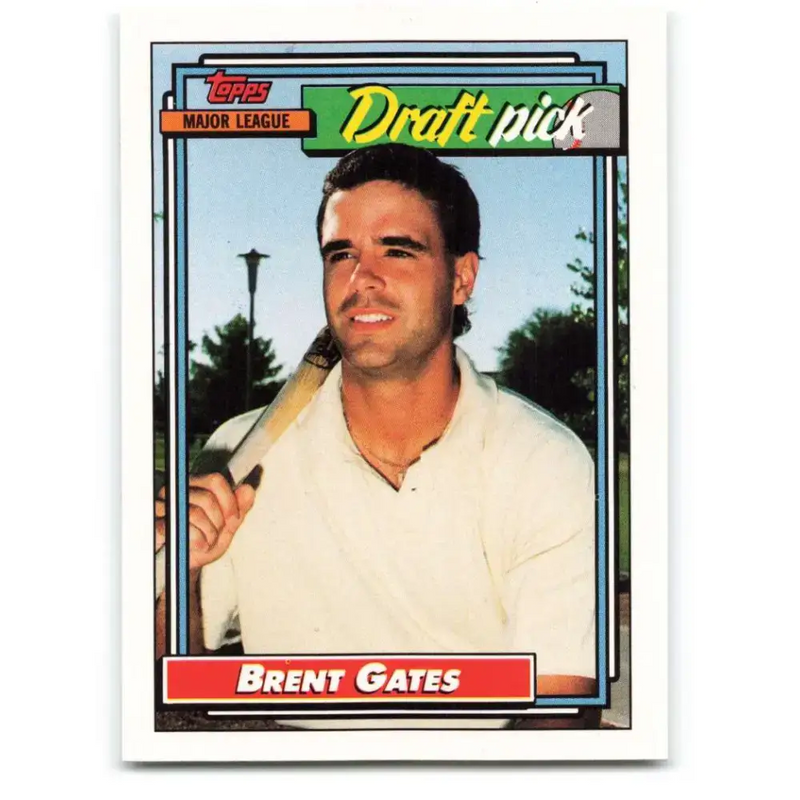 1992 Topps #216 Brent Gates NM-MT RC Rookie Oakland Athletics Baseball Card - Baseball Card Single