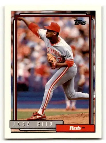 1992 Topps #220 Jose Rijo Cincinnati Reds Baseball Cards EX/NM ID:55831 - Baseball Card Single