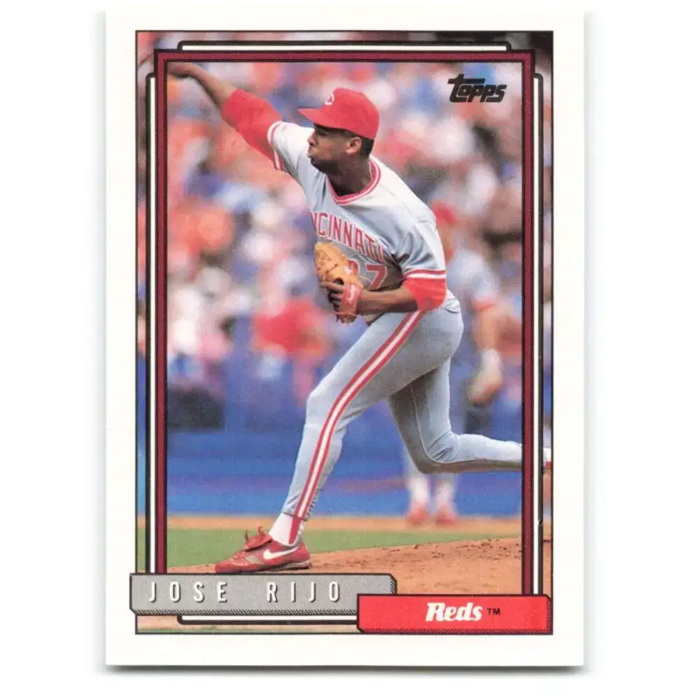 1992 Topps #220 Jose Rijo NM-MT Cincinnati Reds Baseball Card - Baseball Card Single