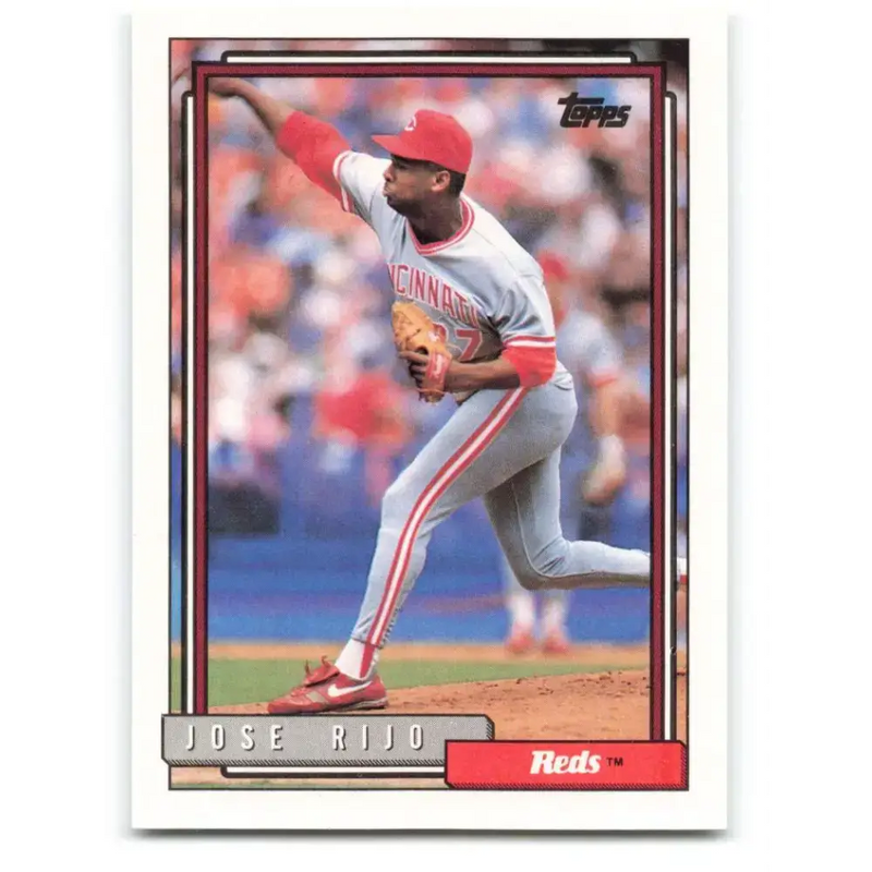 1992 Topps #220 Jose Rijo NM-MT Cincinnati Reds Baseball Card - Baseball Card Single