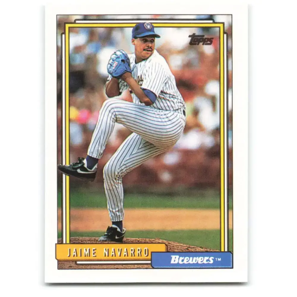 1992 Topps #222 Jaime Navarro NM-MT Milwaukee Brewers Baseball Card - Baseball Card Single