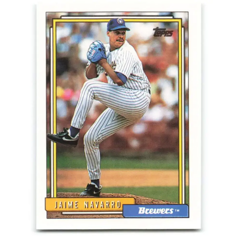 1992 Topps #222 Jaime Navarro NM-MT Milwaukee Brewers Baseball Card - Baseball Card Single