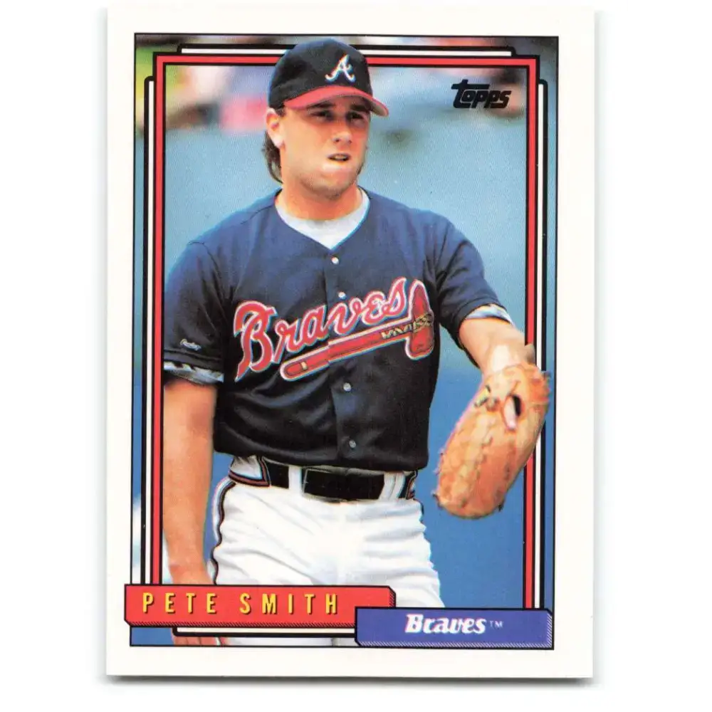 1992 Topps #226 Pete Smith NM-MT Atlanta Braves Baseball Card - Baseball Card Single