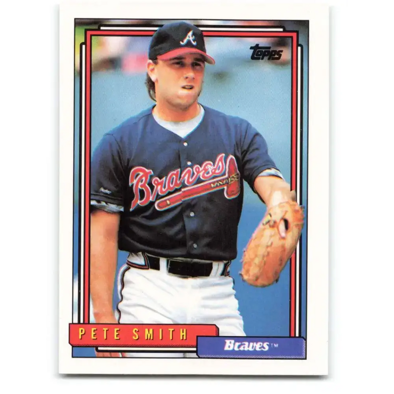 1992 Topps #226 Pete Smith NM-MT Atlanta Braves Baseball Card - Baseball Card Single