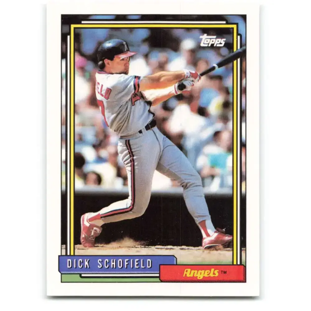 1992 Topps #230 Dick Schofield NM-MT California Angels Baseball Card - Baseball Card Single