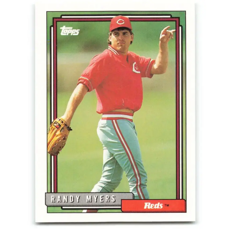 1992 Topps #24 Randy Myers NM-MT Cincinnati Reds Baseball Card - Baseball Card Single