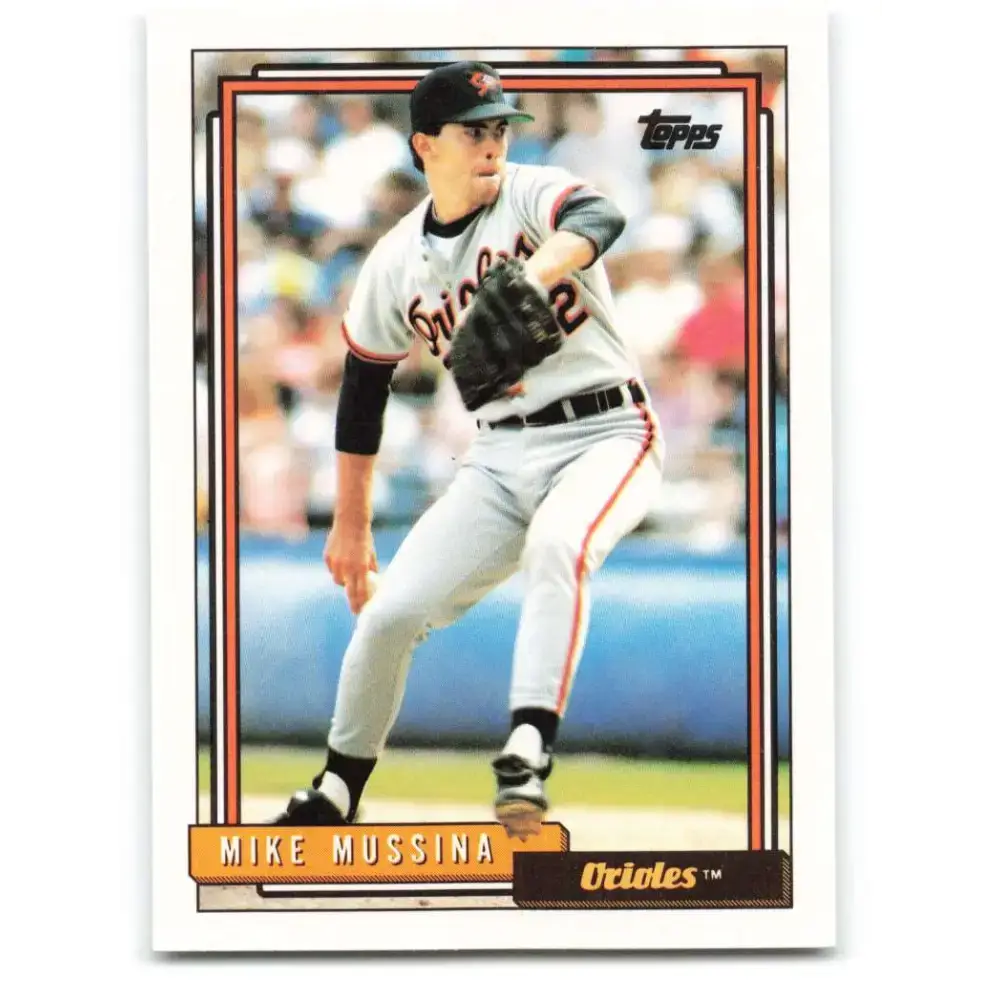 1992 Topps #242 Mike Mussina EX Excellent Baltimore Orioles Baseball Card - Baseball Card