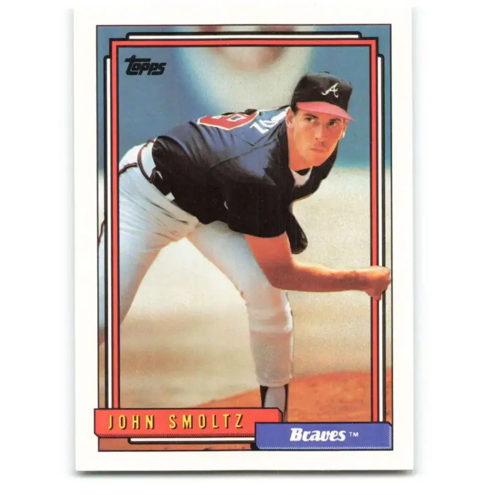 1992 Topps #245 John Smoltz NM-MT Atlanta Braves Baseball Card - Baseball Card Single