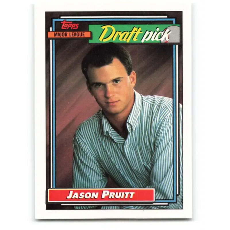 1992 Topps #246 Jason Pruitt EX Excellent RC Rookie Kansas City Royals Baseball Card - Baseball Card Single
