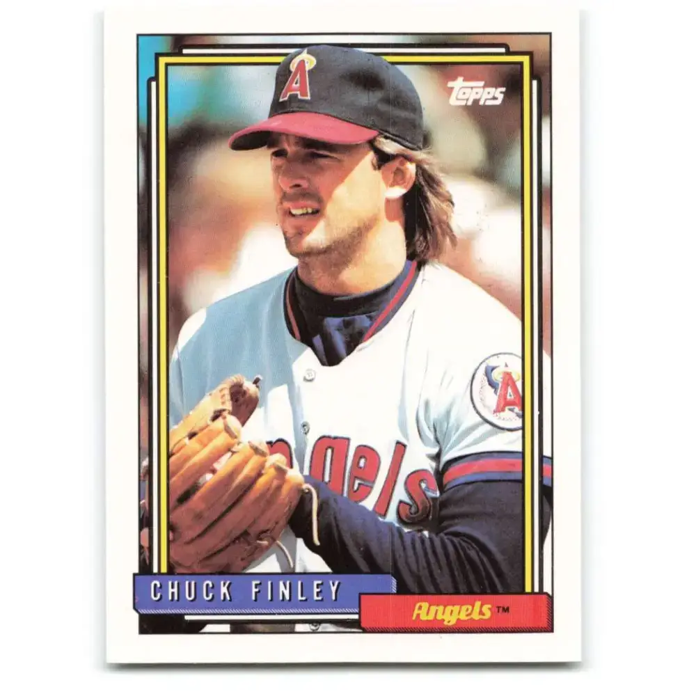 1992 Topps #247 Chuck Finley NM-MT California Angels Baseball Card - Baseball Card Single