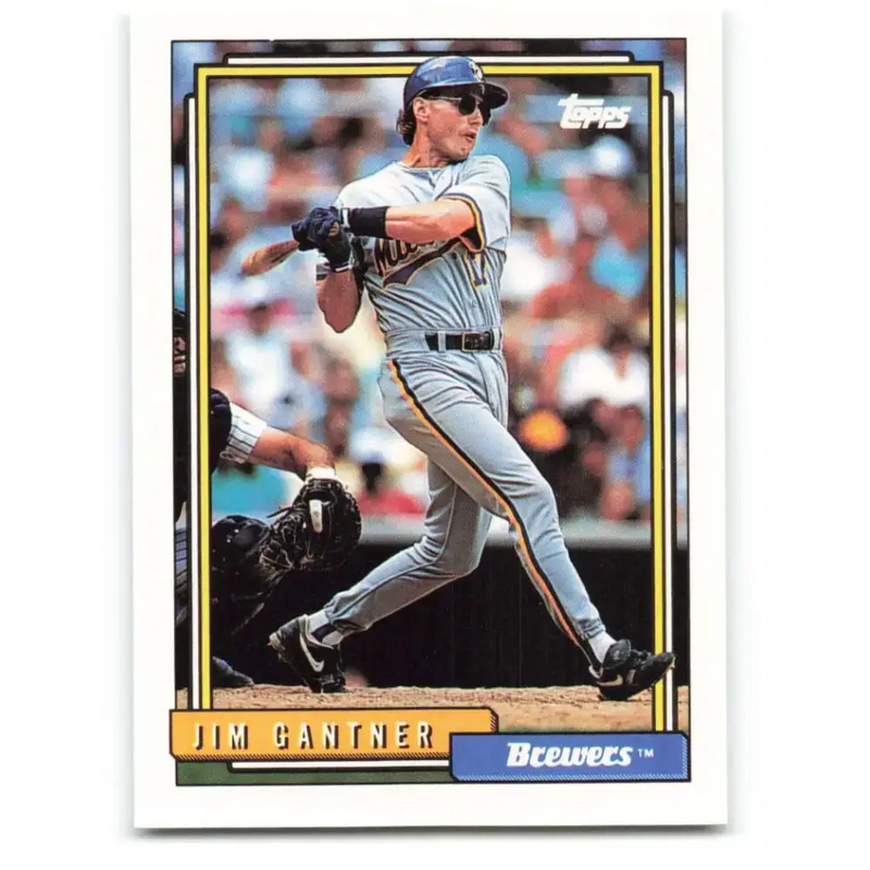 1992 Topps #248 Jim Gantner NM-MT Milwaukee Brewers Baseball Card - Baseball Card Single