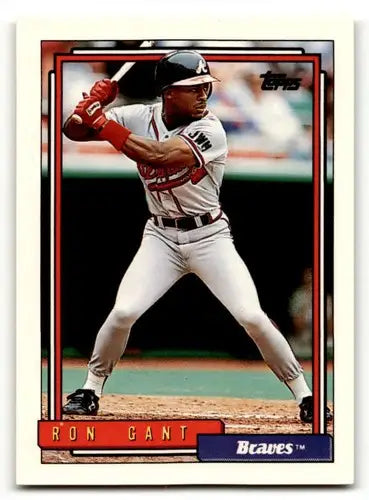 1992 Topps #25 Ron Gant Atlanta Braves Baseball Cards EX/NM ID:55893 - Baseball Card Single