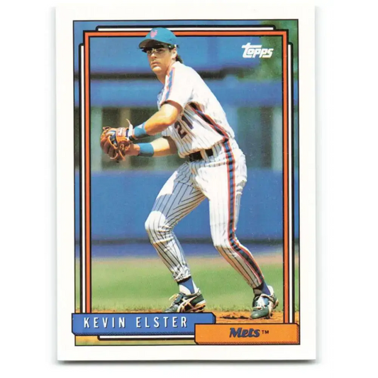 1992 Topps #251 Kevin Elster NM-MT New York Mets Baseball Card - Baseball Card Single