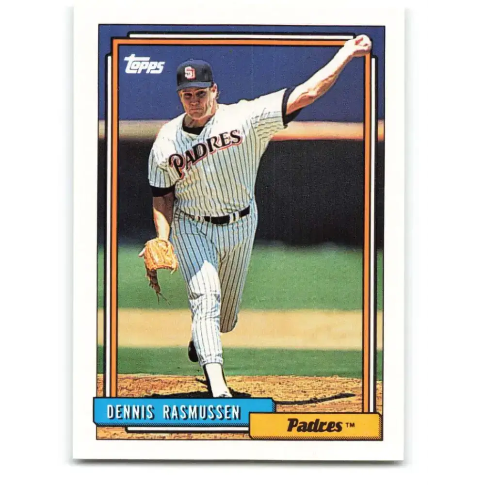 1992 Topps #252 Dennis Rasmussen NM-MT San Diego Padres Baseball Card - Baseball Card Single