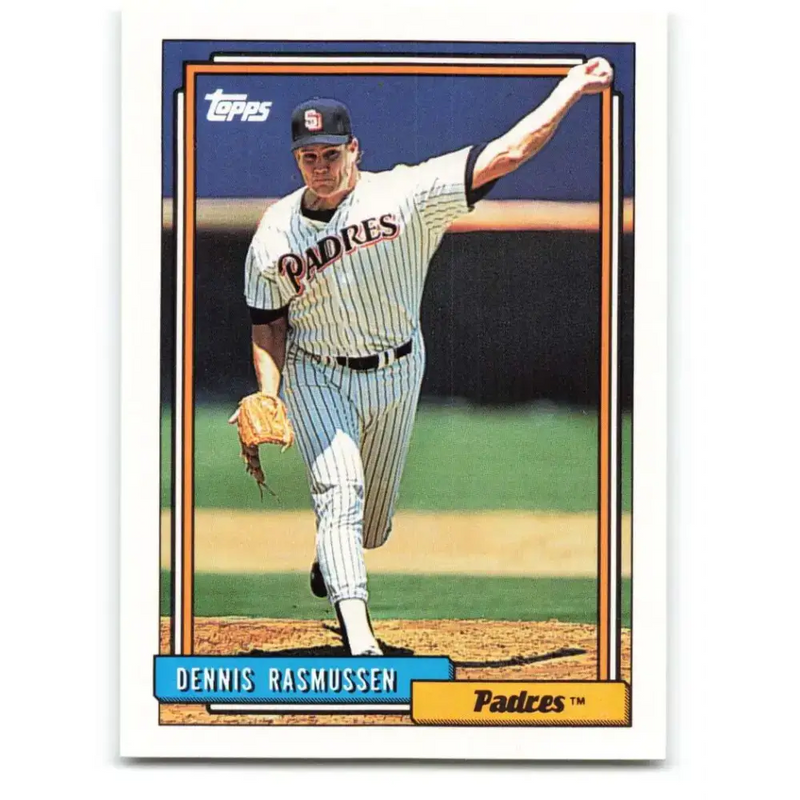 1992 Topps #252 Dennis Rasmussen NM-MT San Diego Padres Baseball Card - Baseball Card Single