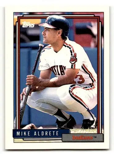 1992 Topps #256 Mike Aldrete Cleveland Indians Baseball Cards EX/NM ID:61122 - Baseball Card Single