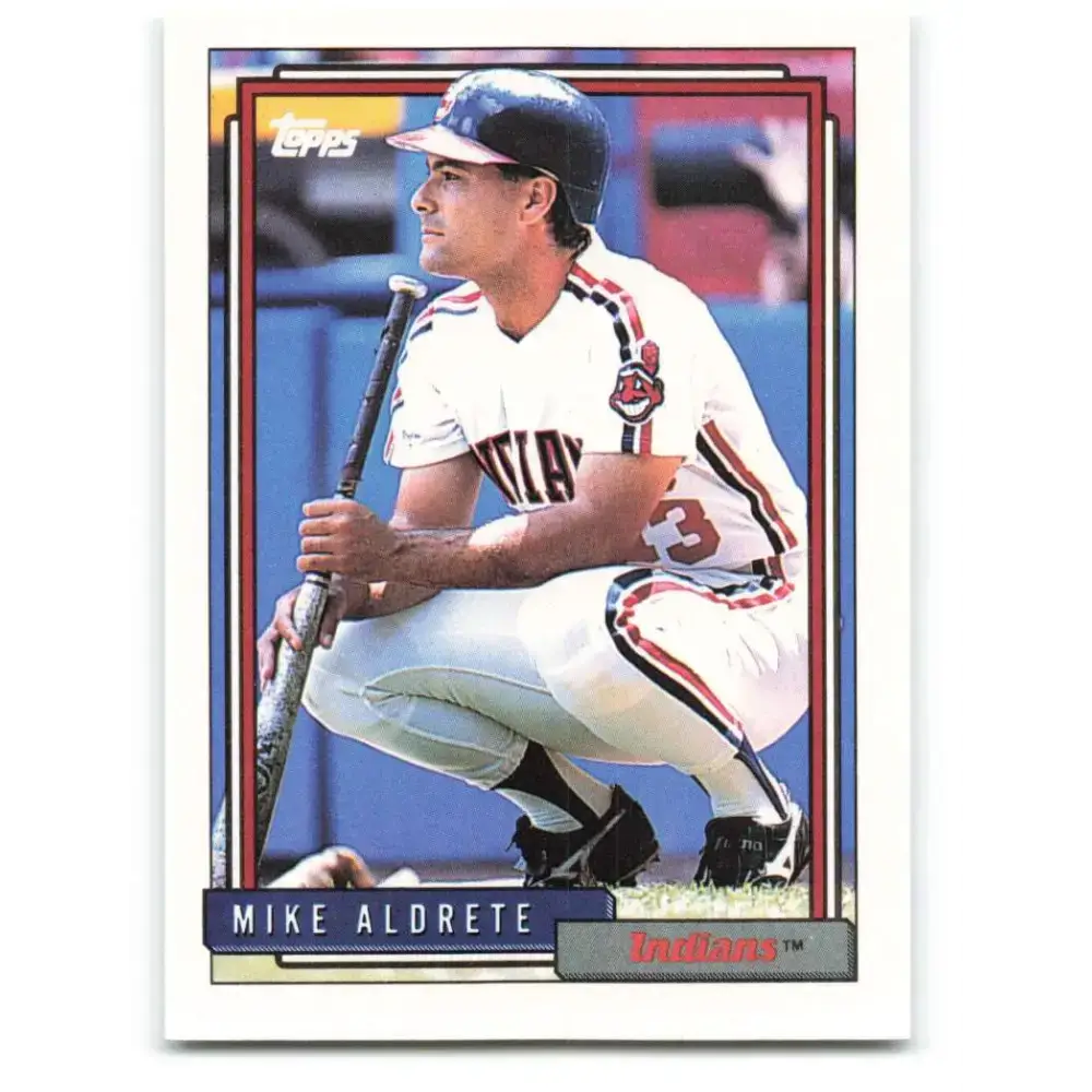 1992 Topps #256 Mike Aldrete NM-MT Cleveland Indians Baseball Card - Baseball Card Single