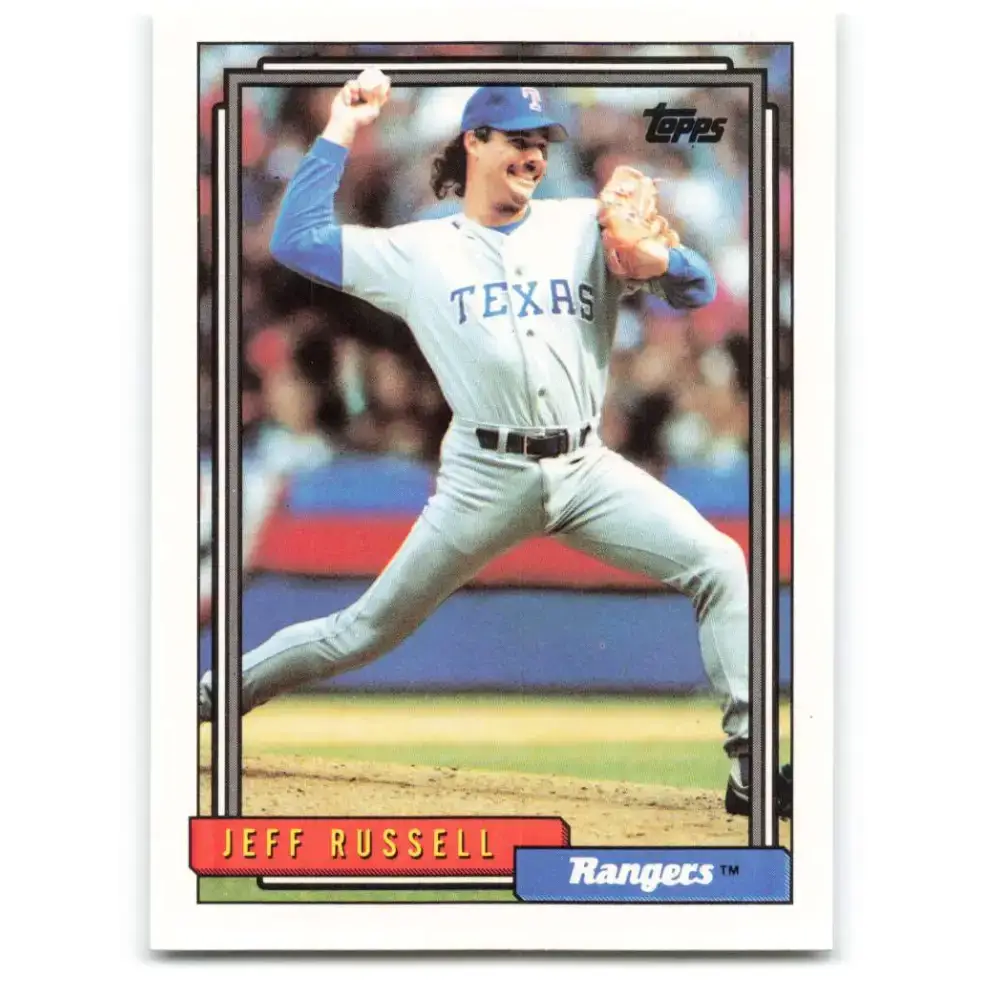 1992 Topps #257 Jeff Russell NM-MT Texas Rangers Baseball Card - Baseball Card Single