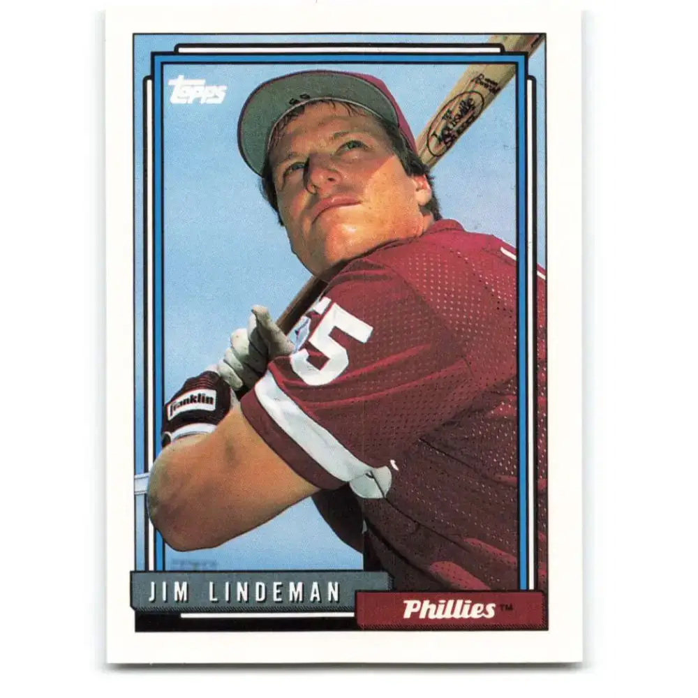 1992 Topps #258 Jim Lindeman NM-MT Philadelphia Phillies Baseball Card - Baseball Card Single