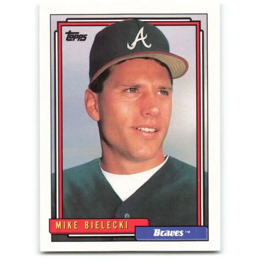 1992 Topps #26 Mike Bielecki NM-MT Atlanta Braves Baseball Card