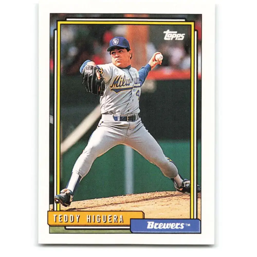 1992 Topps #265 Teddy Higuera NM-MT Milwaukee Brewers Baseball Card - Baseball Card Single