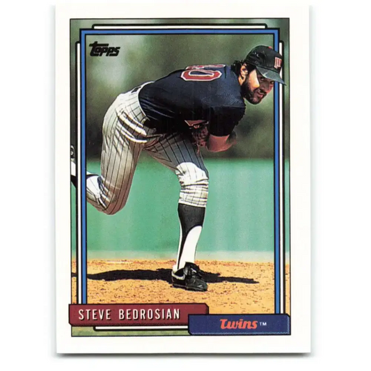 1992 Topps #267 Steve Bedrosian EX Excellent Minnesota Twins Baseball Card - Baseball Card