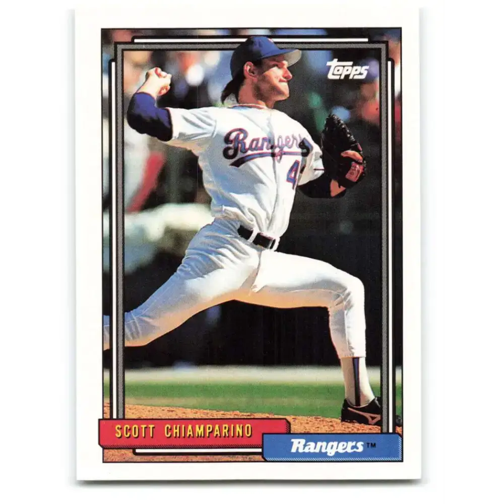 1992 Topps #277 Scott Chiamparino NM-MT Texas Rangers Baseball Card - Baseball Card Single