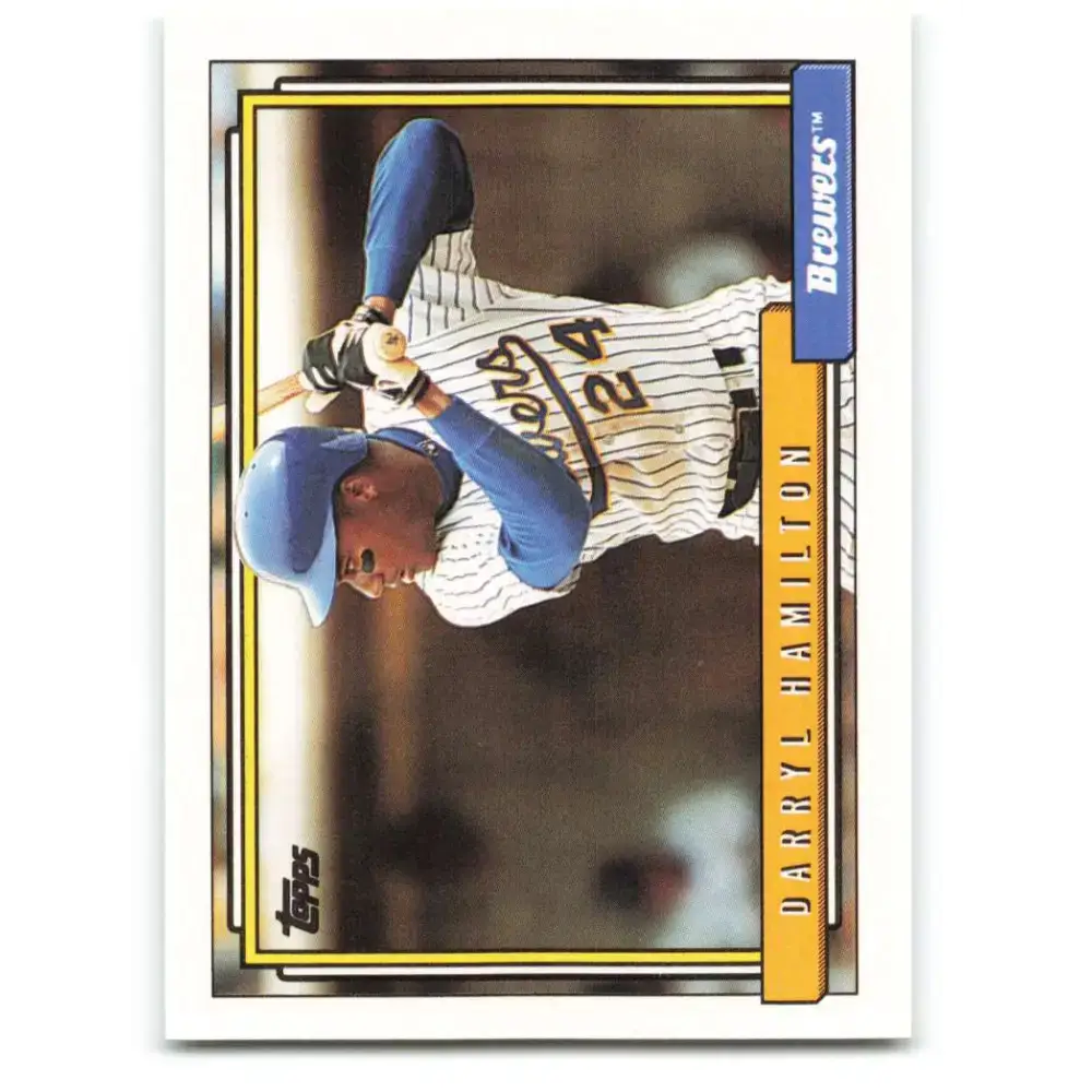 1992 Topps #278 Darryl Hamilton NM-MT Milwaukee Brewers Baseball Card - Baseball Card Single