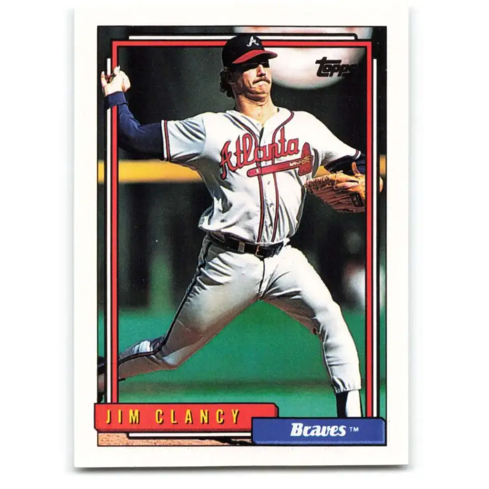 1992 Topps #279 Jim Clancy NM-MT Atlanta Braves Baseball Card - Baseball Card Single