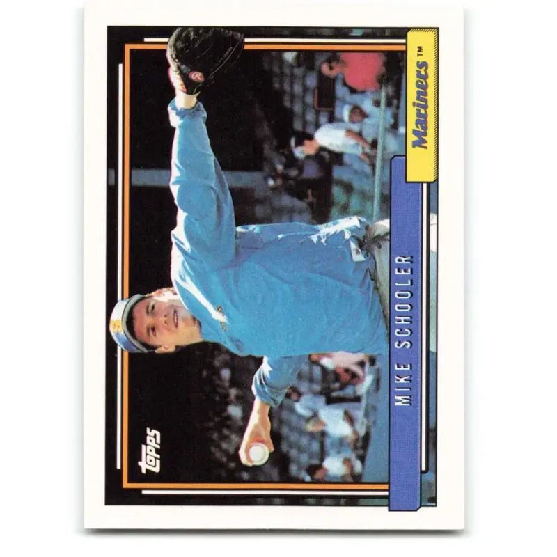 1992 Topps #28 Mike Schooler EX Excellent Seattle Mariners Baseball Card - Baseball Card Single