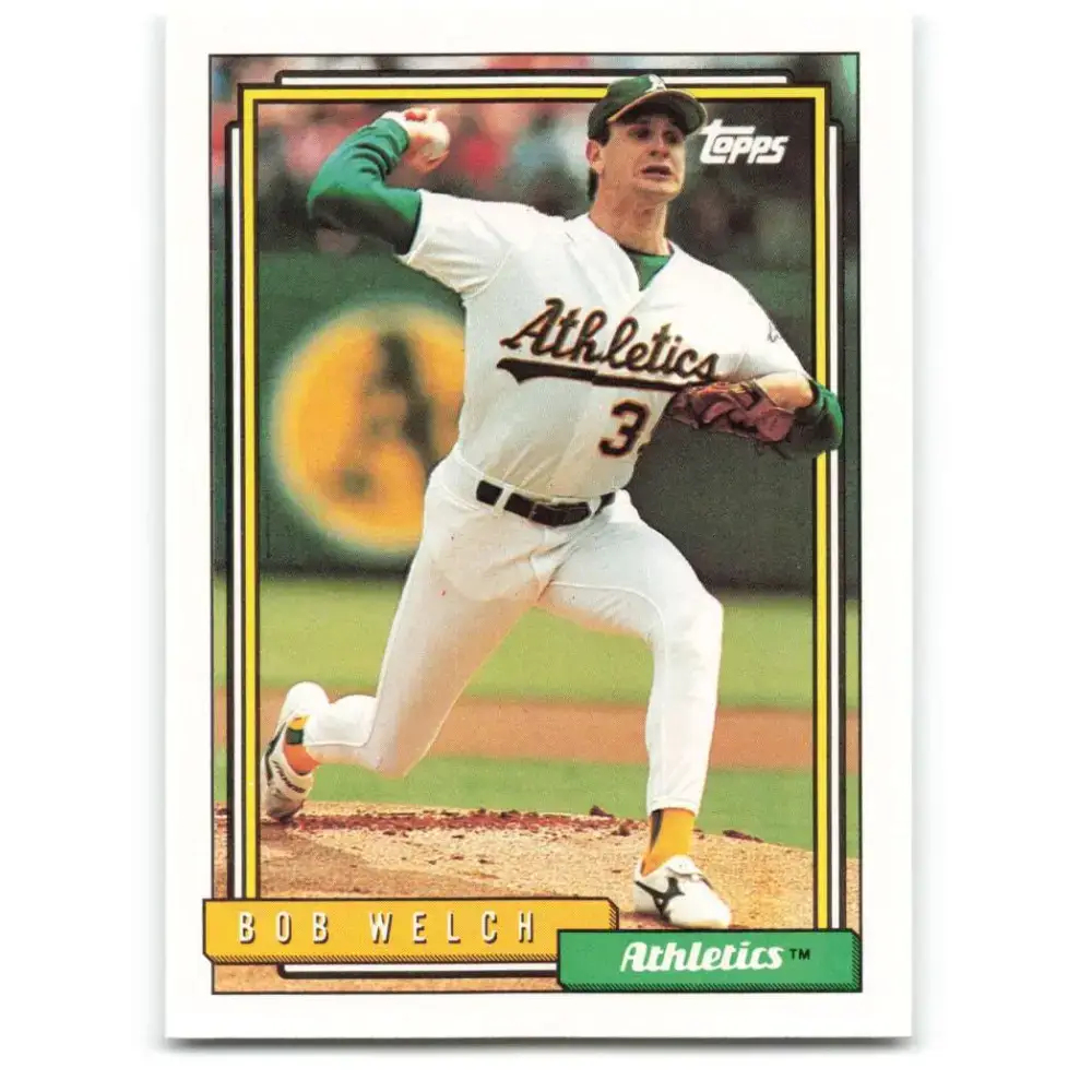 1992 Topps #285 Bob Welch NM-MT Oakland Athletics Baseball Card - Baseball Card Single