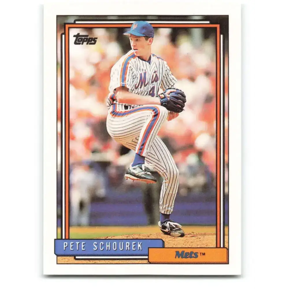 1992 Topps #287 Pete Schourek NM-MT New York Mets Baseball Card - Baseball Card Single