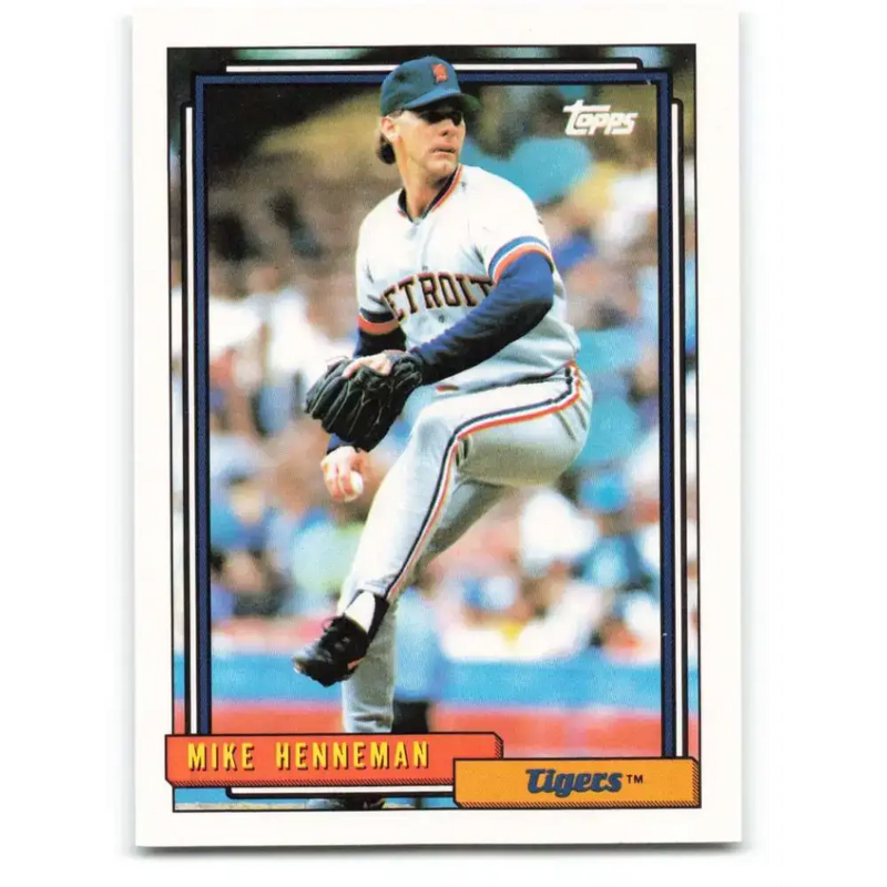 1992 Topps #293 Mike Henneman NM-MT Detroit Tigers Baseball Card - Baseball Card Single