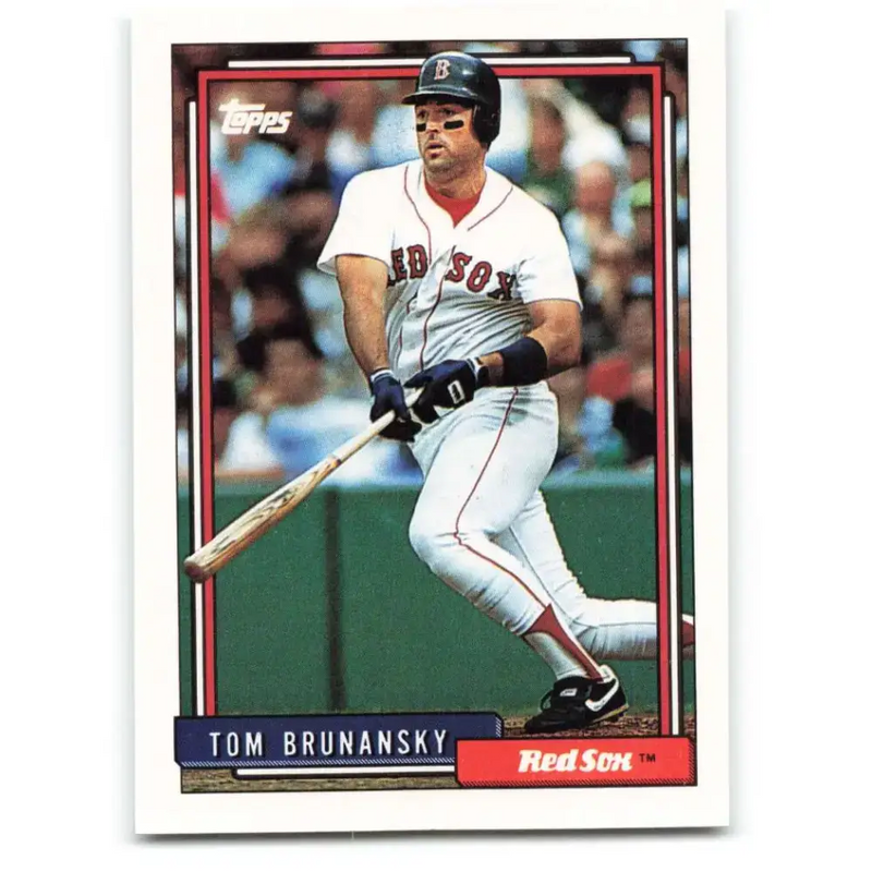 1992 Topps #296 Tom Brunansky NM-MT Boston Red Sox Baseball Card - Baseball Card Single