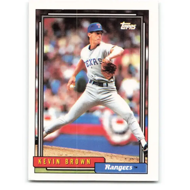1992 Topps #297 Kevin Brown NM-MT Texas Rangers Baseball Card - Baseball Card Single
