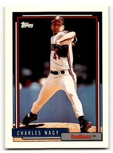 1992 Topps #299 Charles Nagy Cleveland Indians Baseball Cards EX/NM ID:55816 - Baseball Card Single