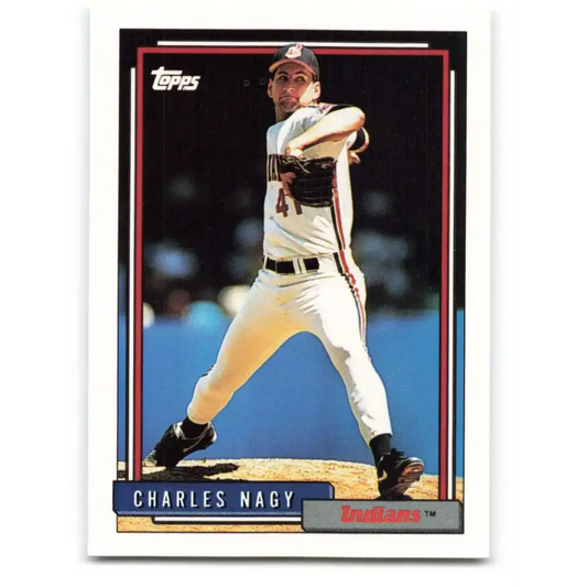 1992 Topps #299 Charles Nagy EX Excellent Cleveland Indians Baseball Card - Baseball Card