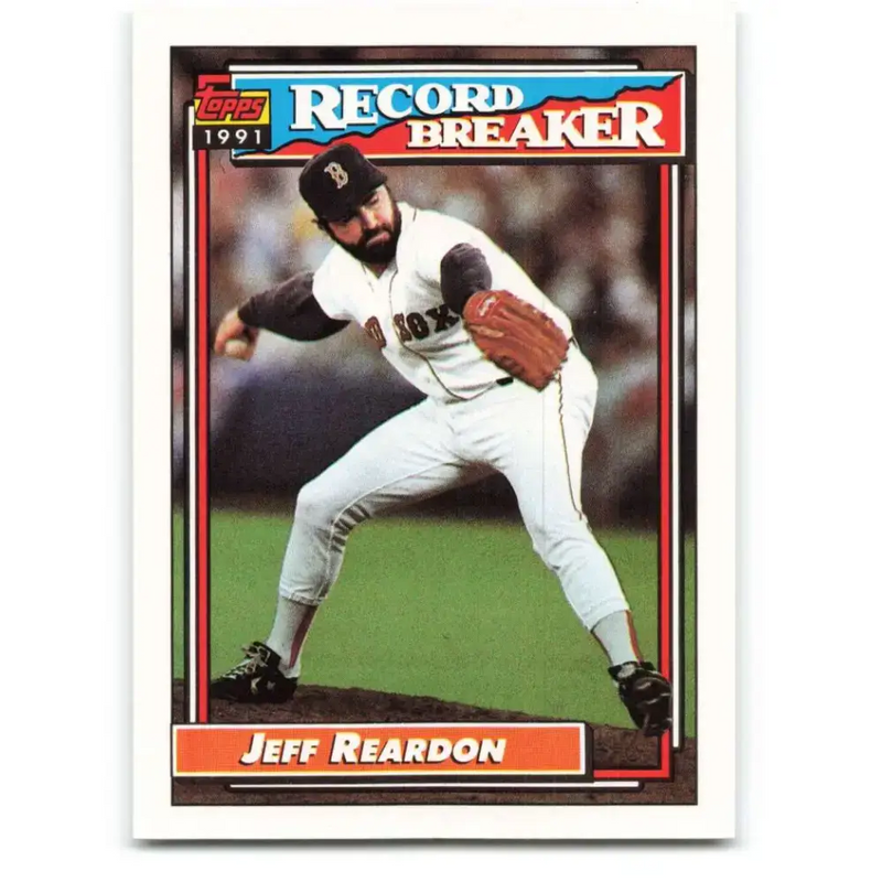 1992 Topps #3 Jeff Reardon NM-MT Boston Red Sox Baseball Card - Baseball Card Single