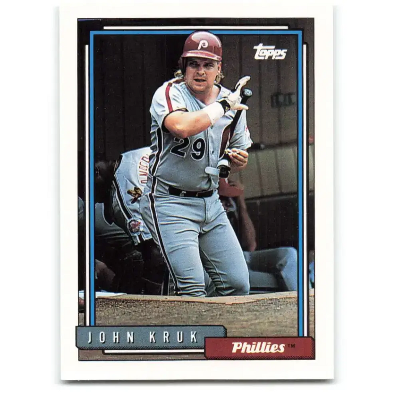 1992 Topps #30 John Kruk NM-MT Philadelphia Phillies Baseball Card - Baseball Card Single
