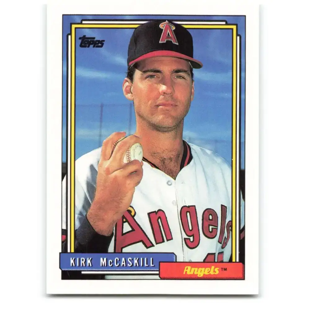1992 Topps #301 Kirk McCaskill NM-MT California Angels Baseball Card - Baseball Card Single