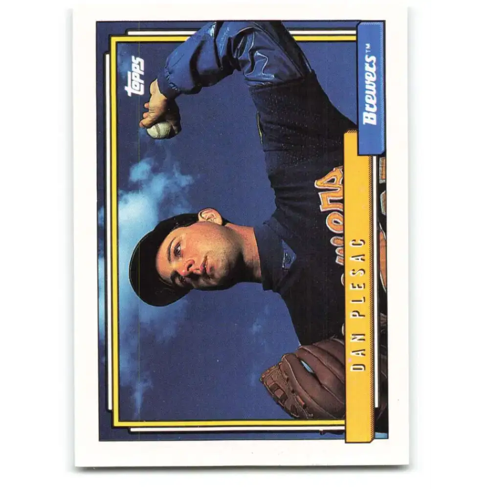 1992 Topps #303 Dan Plesac NM-MT Milwaukee Brewers Baseball Card - Baseball Card Single