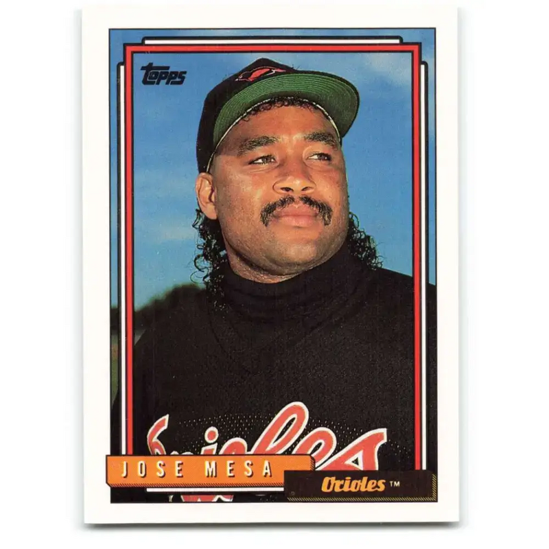 1992 Topps #310 Jose Mesa NM-MT Baltimore Orioles Baseball Card - Baseball Card Single