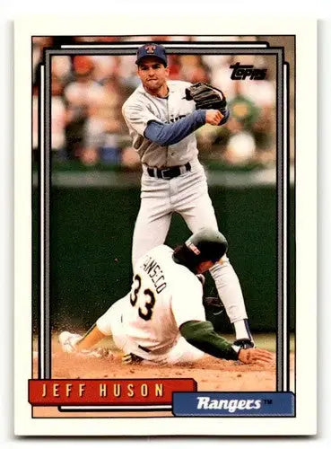 1992 Topps #314 Jeff Huson Texas Rangers Baseball Cards EX/NM ID:55897 - Baseball Card Single