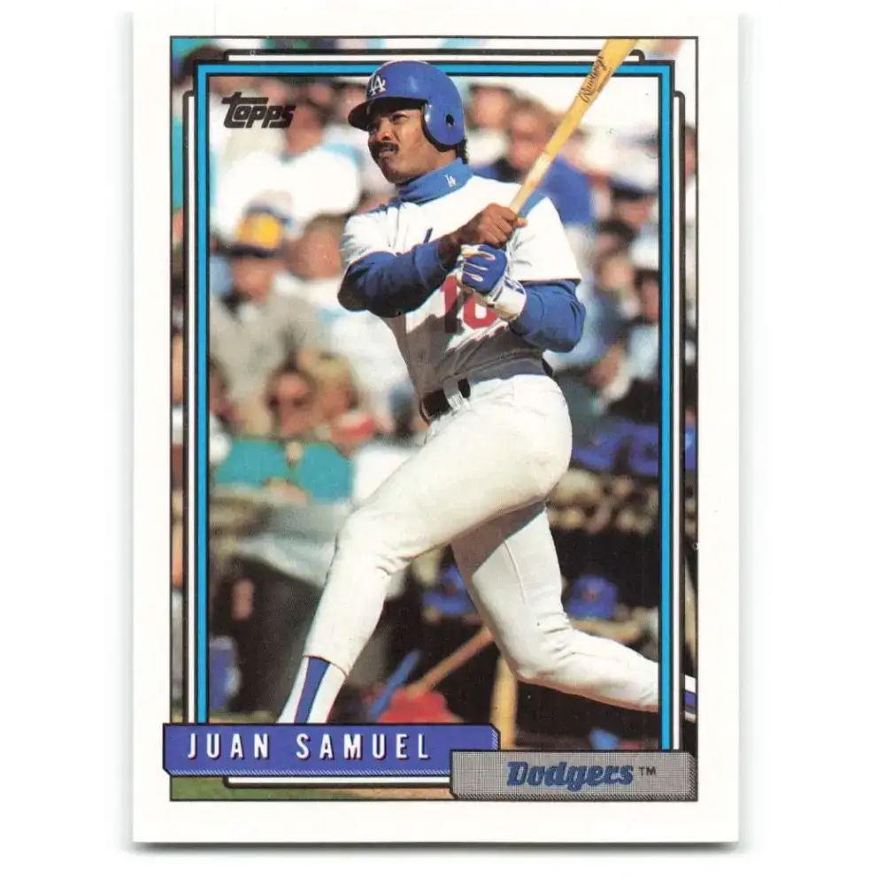 1992 Topps #315 Juan Samuel NM-MT Los Angeles Dodgers Baseball Card - Baseball Card Single