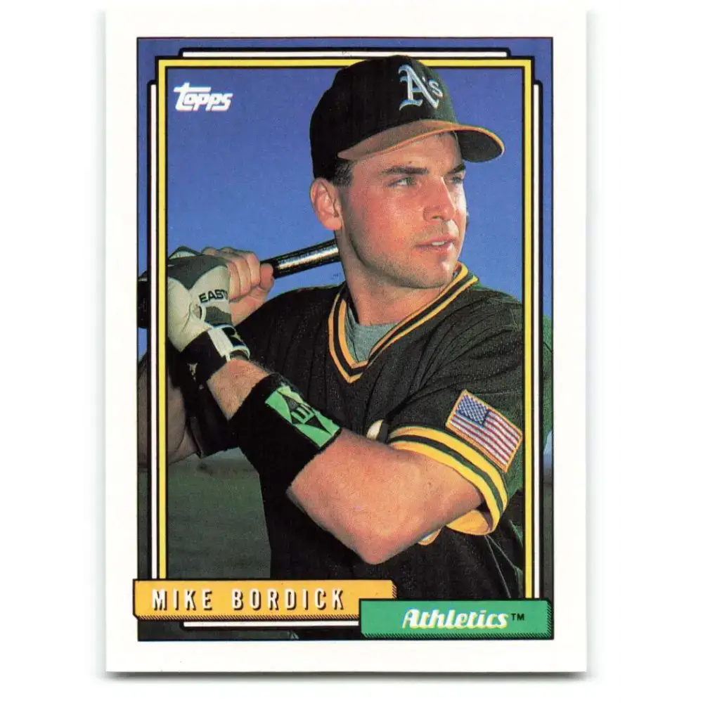 1992 Topps #317 Mike Bordick NM-MT Oakland Athletics Baseball Card