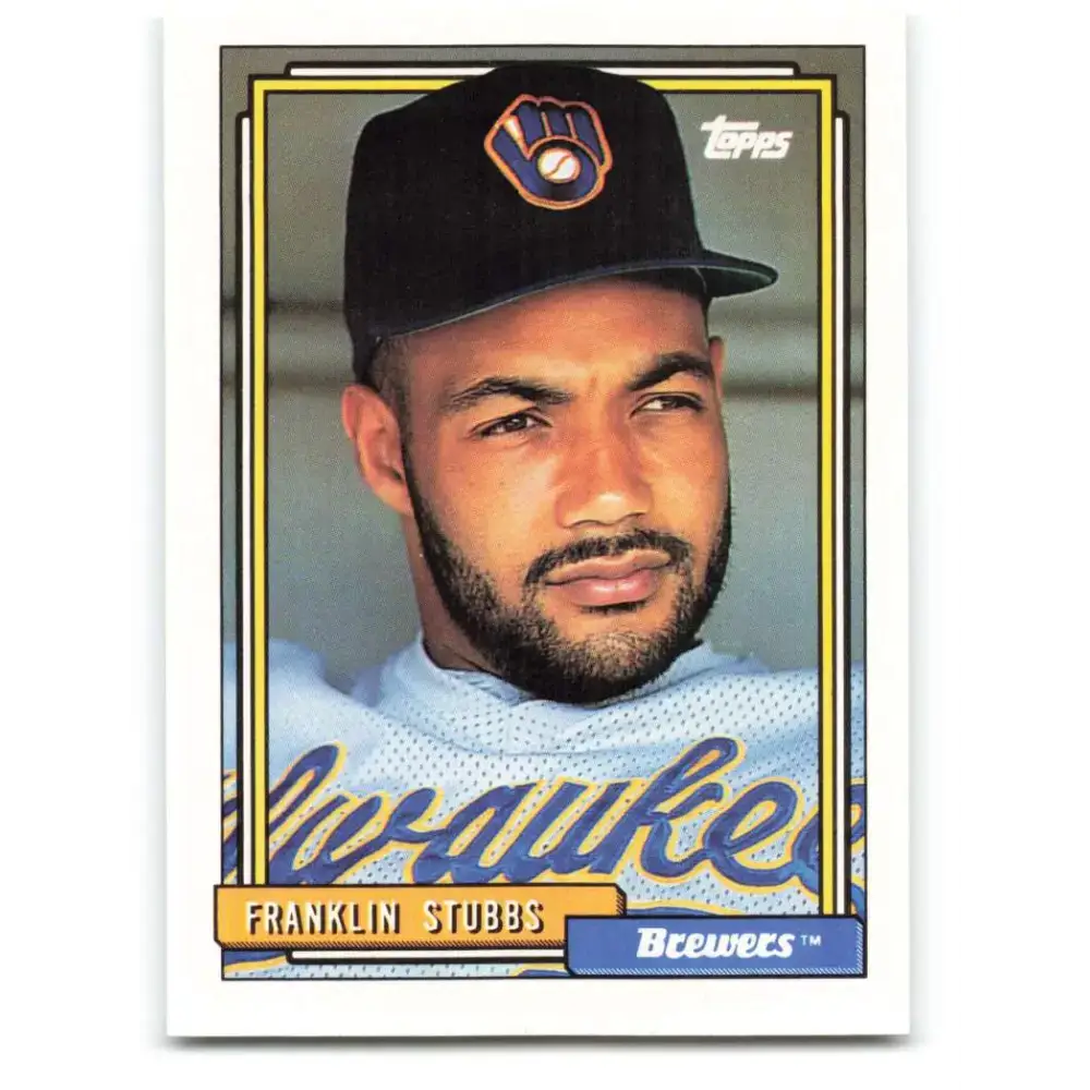 1992 Topps #329 Franklin Stubbs NM-MT Milwaukee Brewers Baseball Card - Baseball Card Single