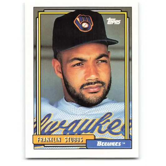 1992 Topps #329 Franklin Stubbs NM-MT Milwaukee Brewers Baseball Card