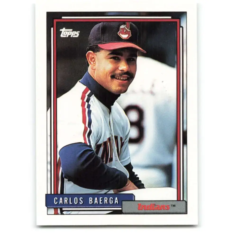 1992 Topps #33 Carlos Baerga NM-MT Cleveland Indians Baseball Card - Baseball Card Single